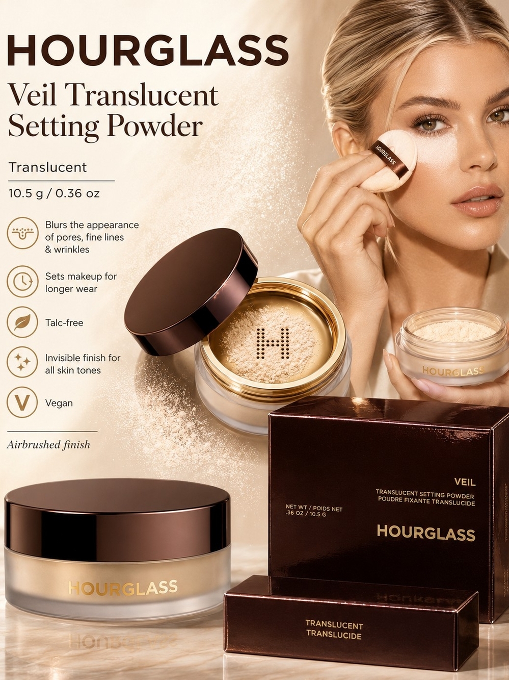 Hourglass Veil Translucent Setting Powder – Translucent